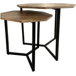 Mango Wood Nesting Accent Tables, Set Of 2-Kirkland's Home Flash Sale