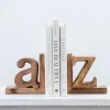 Mango Wood 2-Pc. A And Z Bookends-Kirkland's Home New