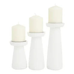 Mango Wood 3-Pc. Pillar Candle Holder Set-Kirkland's Home New