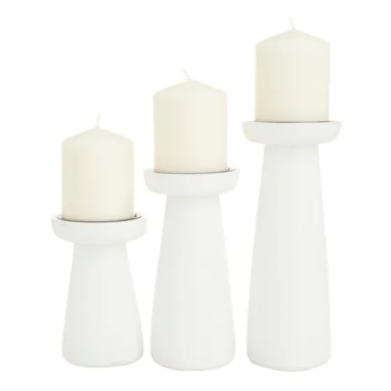 Mango Wood 3-Pc. Pillar Candle Holder Set-Kirkland's Home New