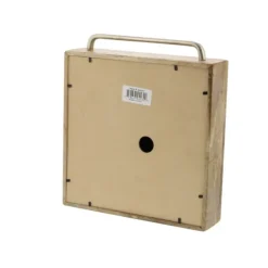 Mango Wood Square Handled Tabletop Clock-Kirkland's Home Discount