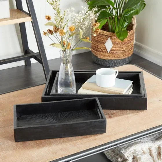 Mango Wood Trays, Set Of 3-Kirkland's Home Cheap