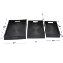 Mango Wood Trays, Set Of 3-Kirkland's Home Cheap
