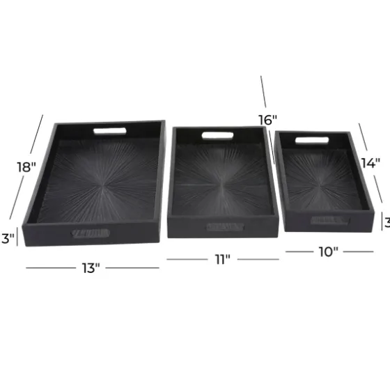Mango Wood Trays, Set Of 3-Kirkland's Home Cheap