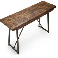 Mango Wood Willow Parquet Sofa Table-Kirkland's Home Store