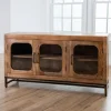 Manu Mango Wood Media Cabinet-Kirkland's Home Outlet
