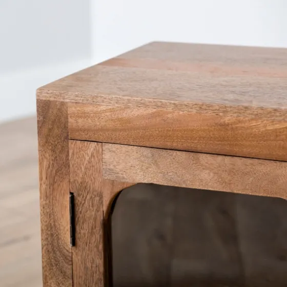 Manu Mango Wood Media Cabinet-Kirkland's Home Outlet