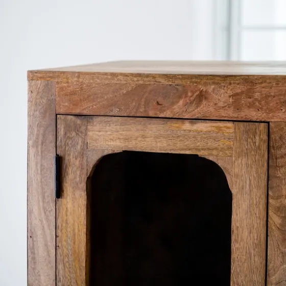 Manu Natural Mango Wood Cabinet-Kirkland's Home Cheap