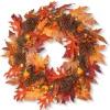 Maple Berry Pinecone Pre-Lit Harvest Wreath-Kirkland's Home Clearance