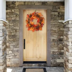 Maple Berry Pinecone Pre-Lit Harvest Wreath-Kirkland's Home Clearance