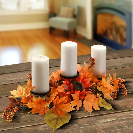 Maple Leaf Candleholder Centerpiece-Kirkland's Home Clearance