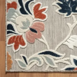 Mara Floral Blossom Indoor/Outdoor Area Rug, 5X7-Kirkland's Home New