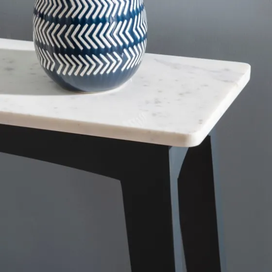 Marble And Black Wood Console Table-Kirkland's Home Clearance