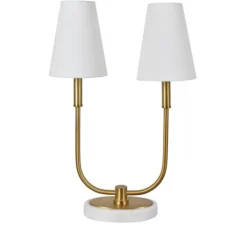 Marble And Gold Twin Shade Table Lamp-Kirkland's Home Clearance