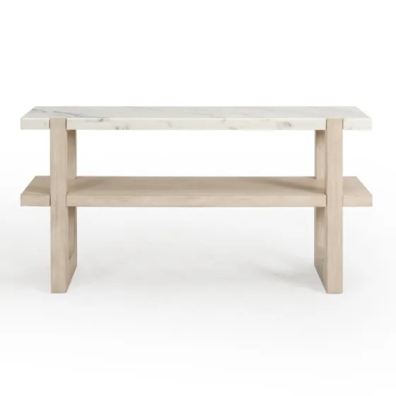 Marble And Ivory Wood Console Table-Kirkland's Home Online