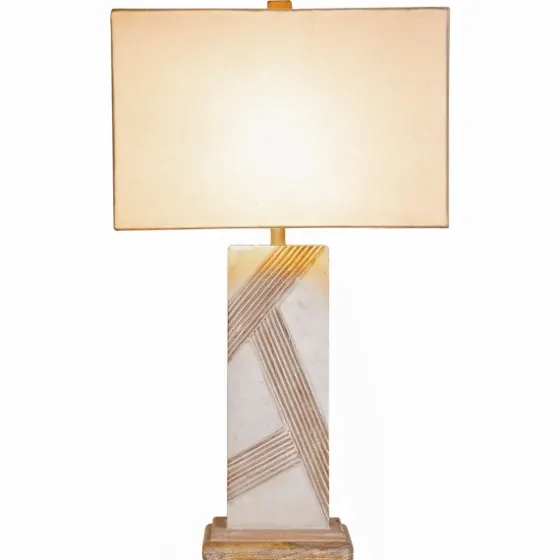 Marble Carved Lines Table Lamp-Kirkland's Home Best Sale