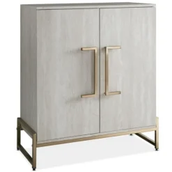 Marble Finish Gold Handle Storage Cabinet-Kirkland's Home Cheap
