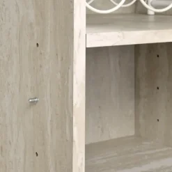 Marble Finish Gold Handle Storage Cabinet-Kirkland's Home Cheap