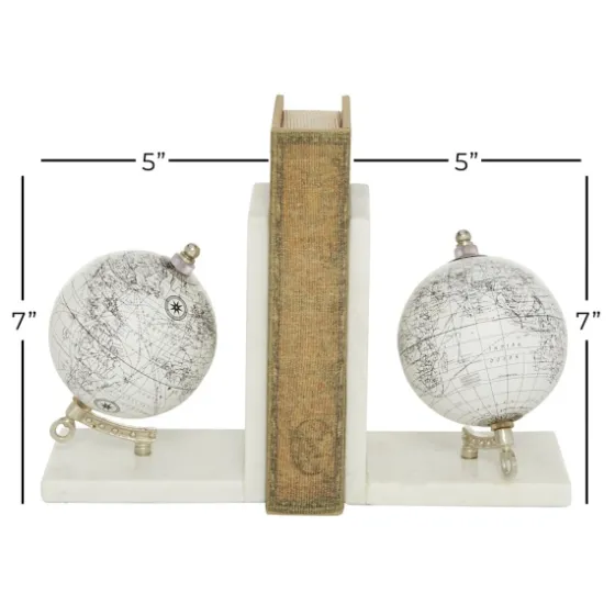 Marble Globe Bookends, Set Of 2-Kirkland's Home Discount