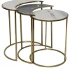 Marble Moon Nesting Accent Tables, Set Of 3-Kirkland's Home Cheap