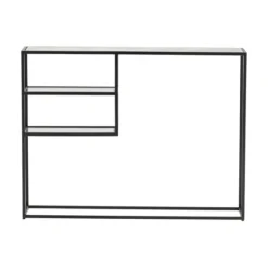 Marble Top Black Metal Console Table-Kirkland's Home Shop