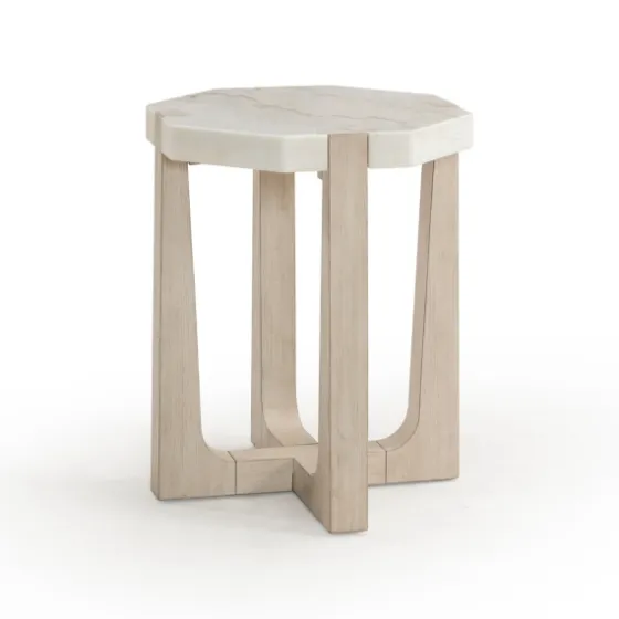 Marble Top Tapered Legs Accent Table-Kirkland's Home Clearance