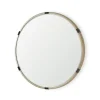 Maria Brushed Gold Round Wall Mirror-Kirkland's Home Fashion