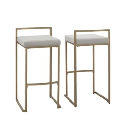 Marley And Gold Bar Stools, Set Of 2-Kirkland's Home Flash Sale