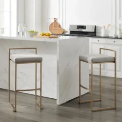 Marley And Gold Bar Stools, Set Of 2-Kirkland's Home Flash Sale