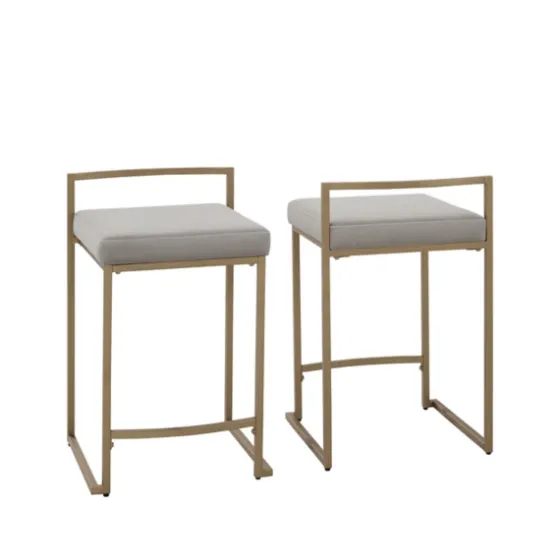 Marley And Gold Counter Stools, Set Of 2-Kirkland's Home Clearance