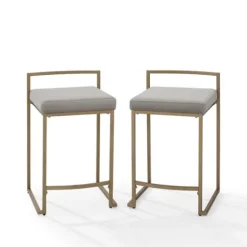 Marley And Gold Counter Stools, Set Of 2-Kirkland's Home Clearance