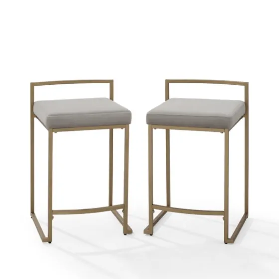 Marley And Gold Counter Stools, Set Of 2-Kirkland's Home Clearance