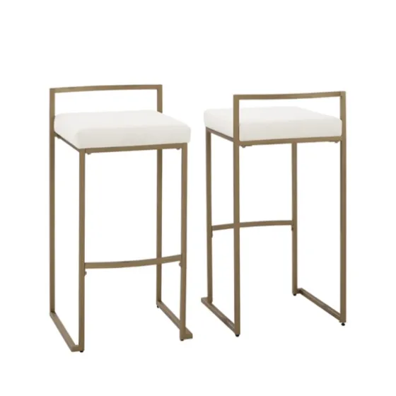 Marley Cream And Gold Bar Stools, Set Of 2-Kirkland's Home New