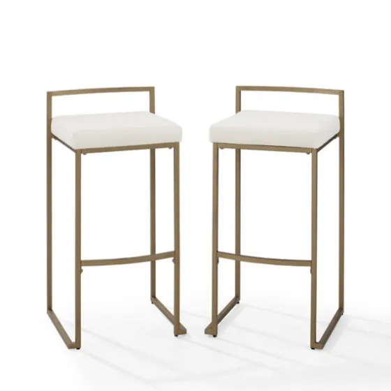 Marley Cream And Gold Bar Stools, Set Of 2-Kirkland's Home New