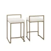 Marley Cream And Gold Counter Stools, Set Of 2-Kirkland's Home Best