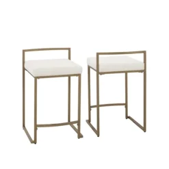Marley Cream And Gold Counter Stools, Set Of 2-Kirkland's Home Best