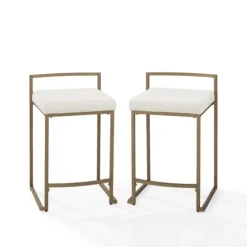 Marley Cream And Gold Counter Stools, Set Of 2-Kirkland's Home Best