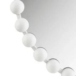 Marlowe White Beaded Round Wall Mirror, 36 In.-Kirkland's Home Flash Sale