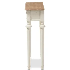 Marquetterie Whitewashed Oak Top Console Table-Kirkland's Home Best Sale