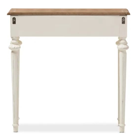 Marquetterie Whitewashed Oak Top Console Table-Kirkland's Home Best Sale