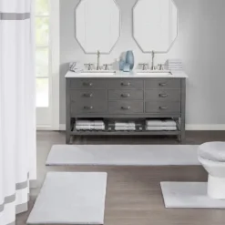 Marshmallow Contour Bath Mat, 24 In.-Kirkland's Home Outlet
