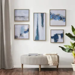 Martha Stewart Blue Drift 5-Pc. Framed Art-Kirkland's Home Discount