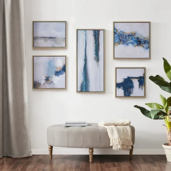 Martha Stewart Blue Drift 5-Pc. Framed Art-Kirkland's Home Discount
