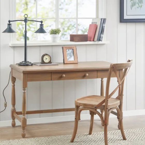 Martha Stewart Natural Wood Turned Legs Desk-Kirkland's Home Discount