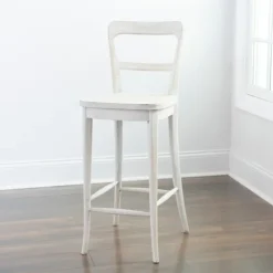 Martin Lime Wash Open Back Wood Bar Stool-Kirkland's Home Hot