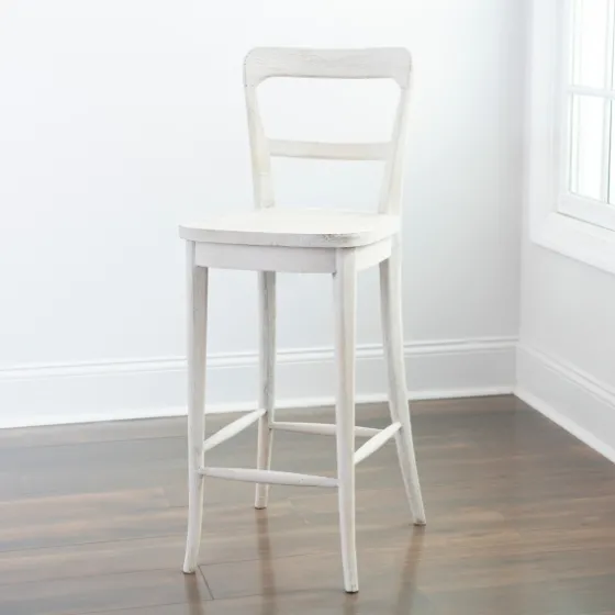 Martin Lime Wash Open Back Wood Bar Stool-Kirkland's Home Hot