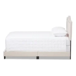 Mary Beige Button Tufted Kind Bed Frame-Kirkland's Home Outlet