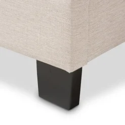 Mary Beige Button Tufted Kind Bed Frame-Kirkland's Home Outlet