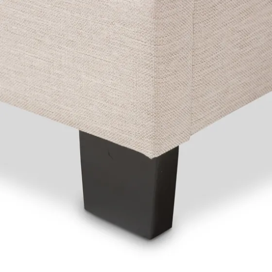 Mary Beige Button Tufted Kind Bed Frame-Kirkland's Home Outlet