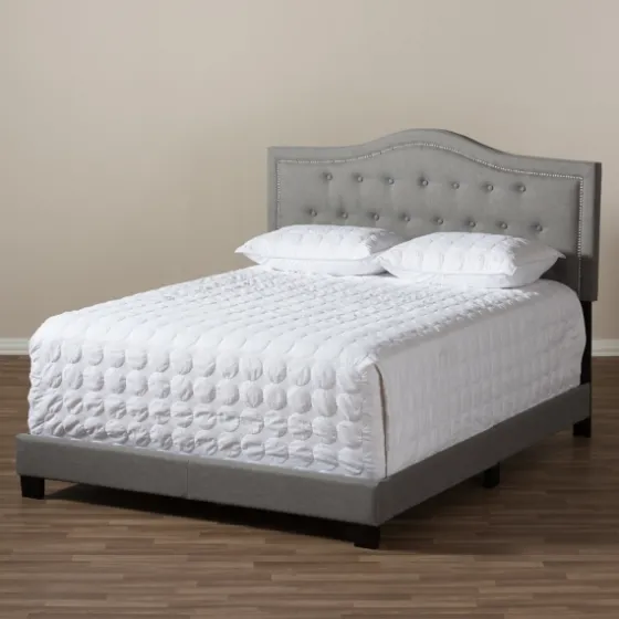 Mary Light Button Tufted Full Bed Frame-Kirkland's Home Flash Sale